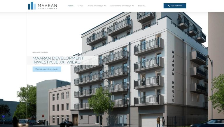 Realizacja strony www dla Maaran z Łodzi