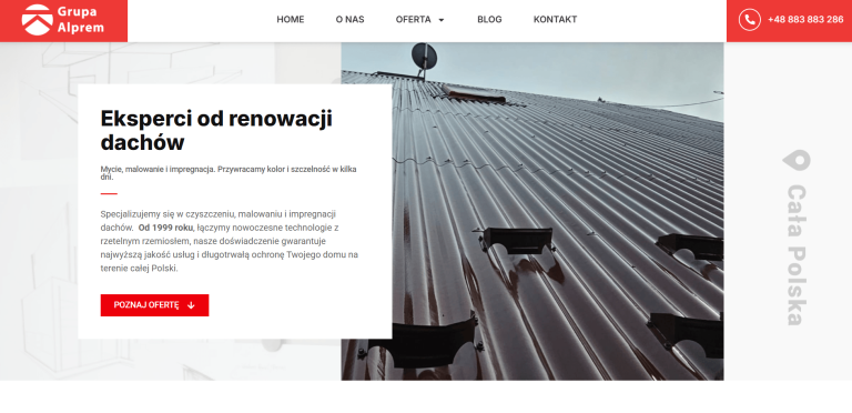 Strony internetowe Kielce – realizacja strony Grupa Alprem przez Nawnet